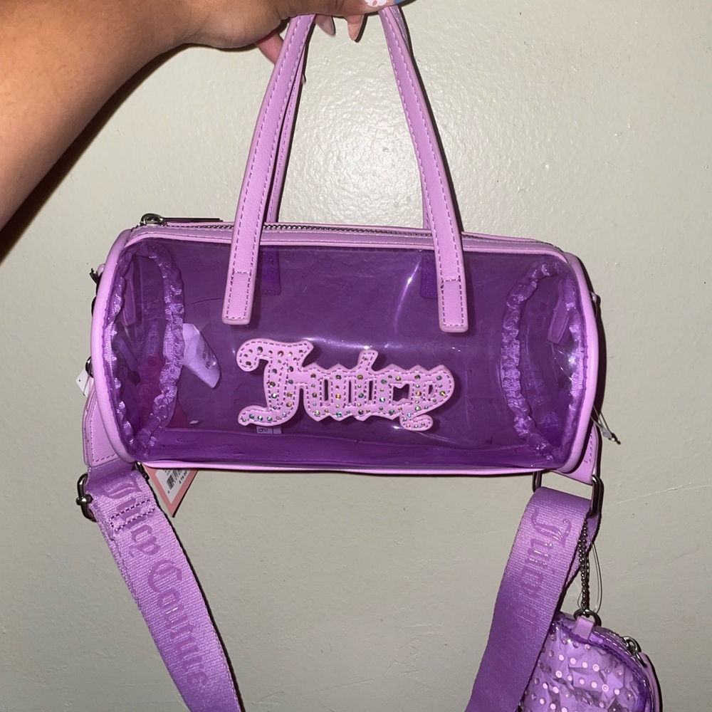 Juicy Couture Purple clear barrel bag